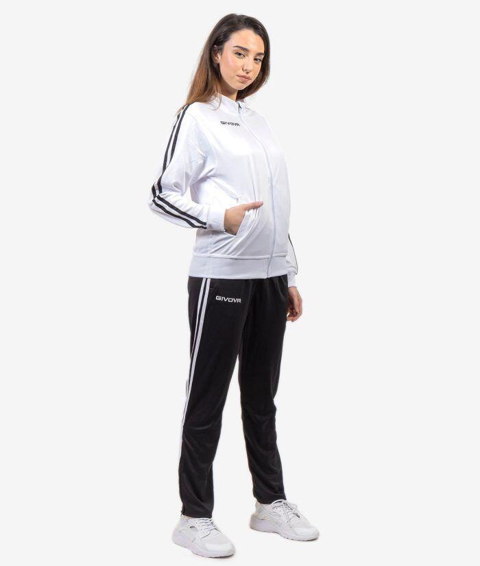 GIVOVA TUTA complete donna ( acetato-poliestere) givova bianco/nero