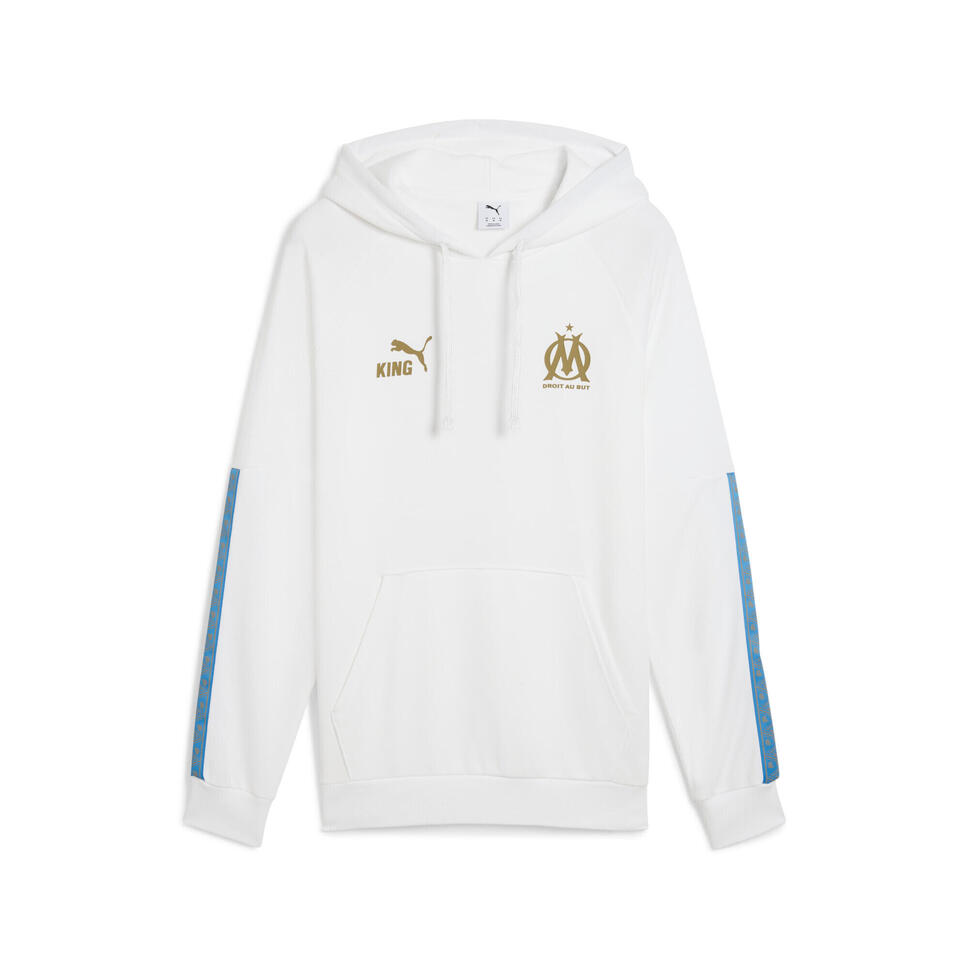 Męska bluza z kapturem Olympique Marsylia KING PUMA White Gold