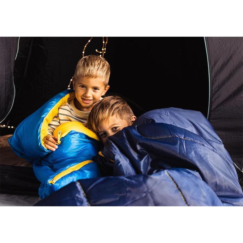 Sac de couchage enfant pour le camping - Confort 11° - Bleu foncé
