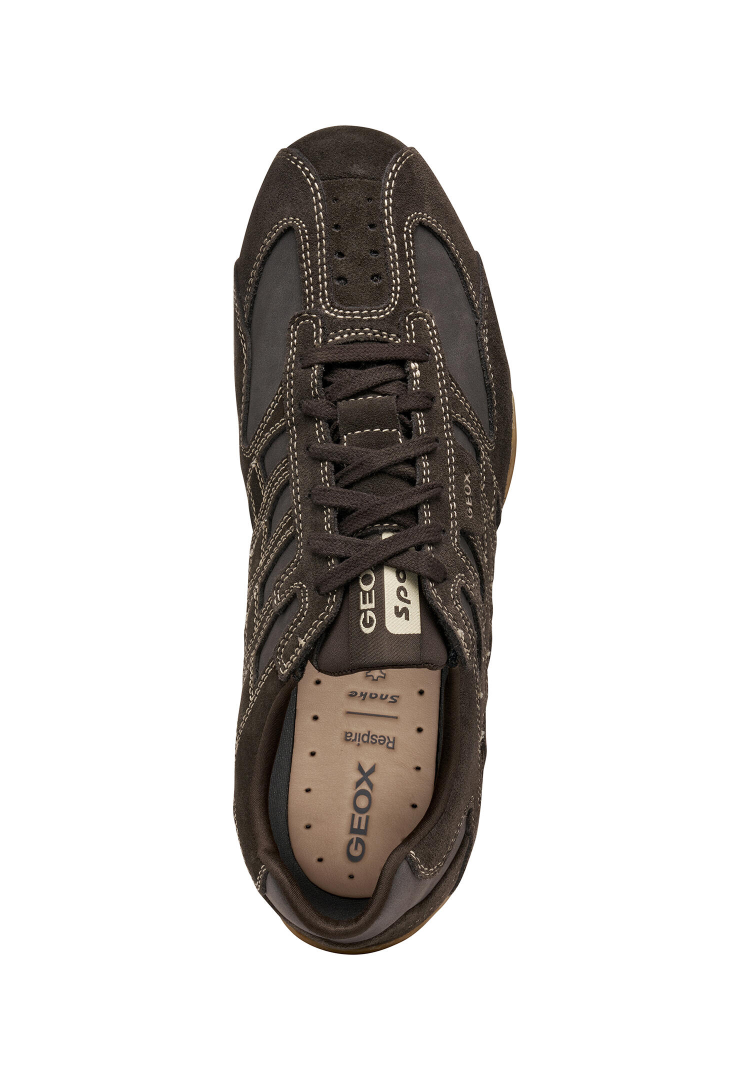 Geox U Snake Original Herren Leder Sneaker U55MNB 022EK C6006 Braun 4/7
