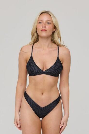 Femme Natation Haut de Bikini Push-up Black Tiger