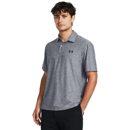 Under Armour T2G Heren Golfpolo Steel/Black 3/4
