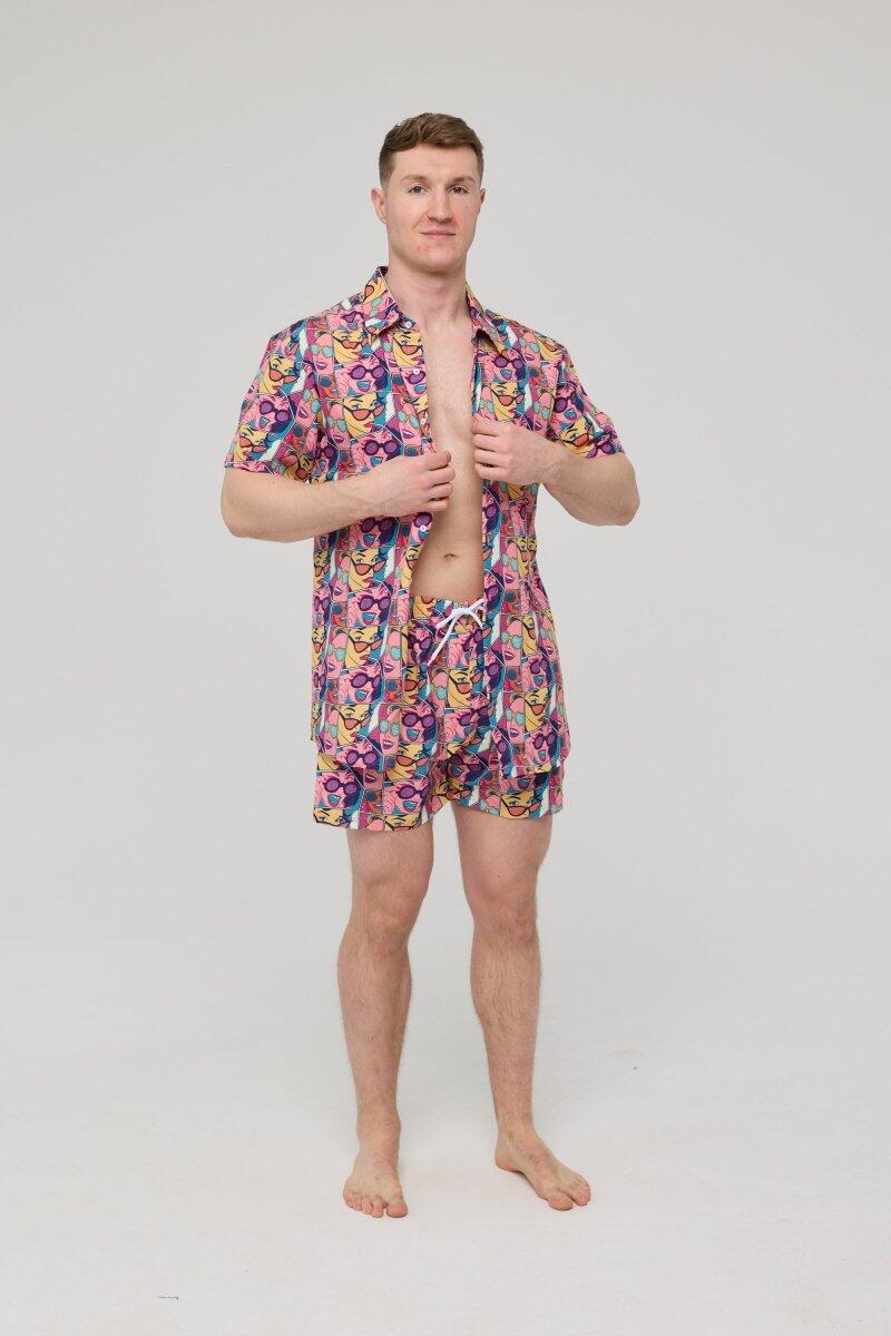 Homme Plage Chemise Manches Courtes Comic Book Candy 3/7