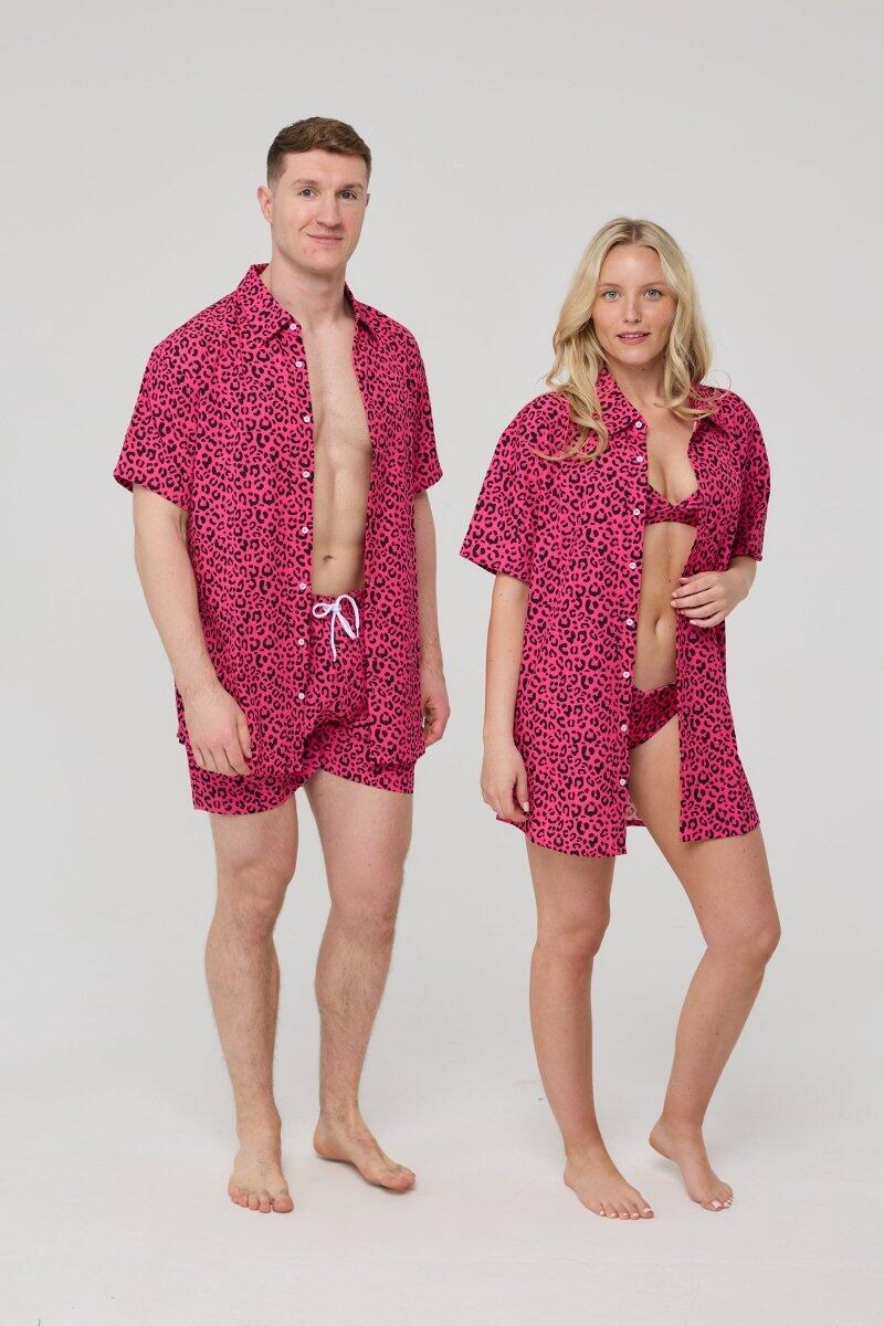 Femme Natation Bas de Bikini Coupe V Pink Leopard 6/7