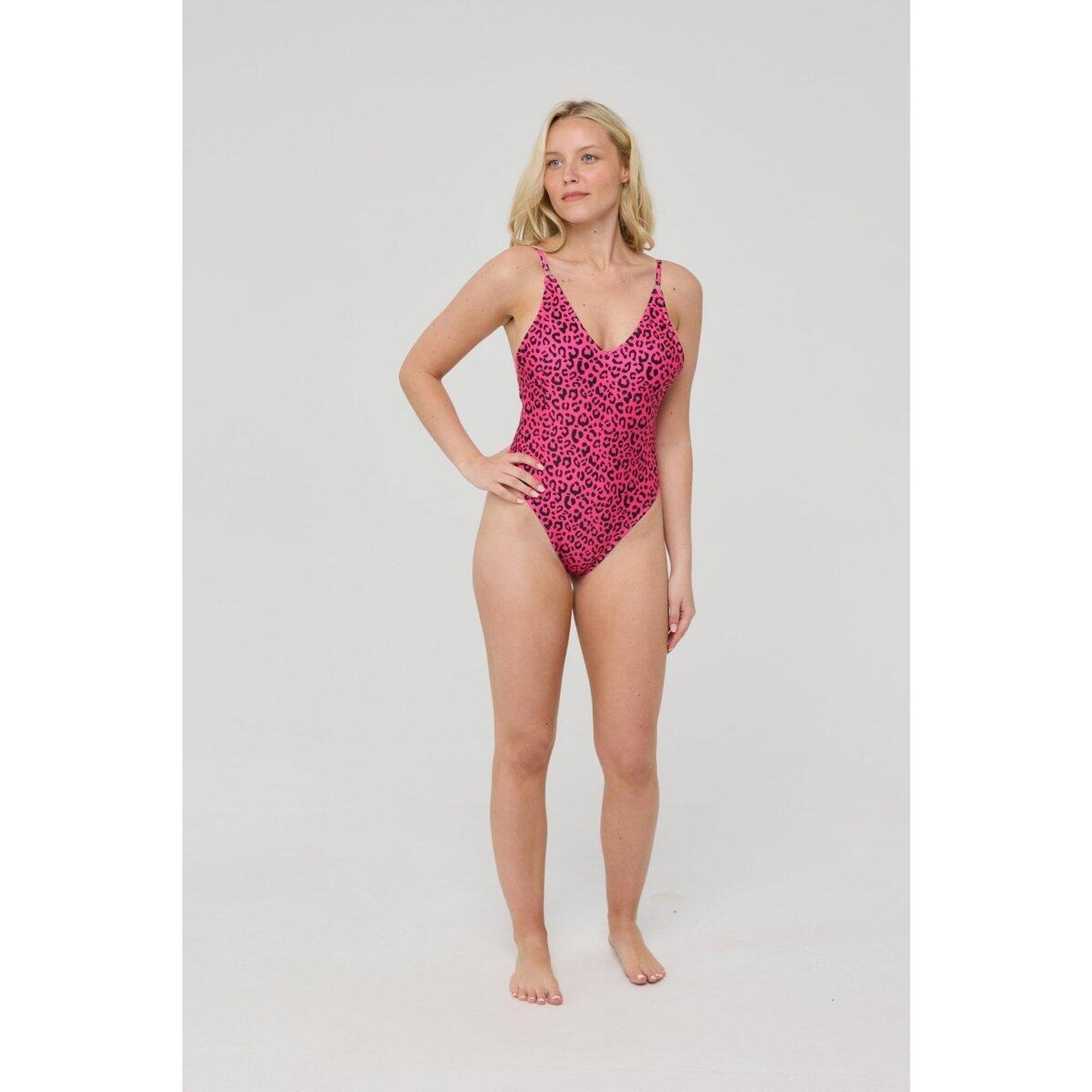 Pink Leopard Costum de baie întreg