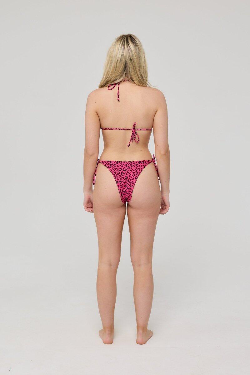 Femme Bas de Bikini à Nouer Pink Leopard 4/5