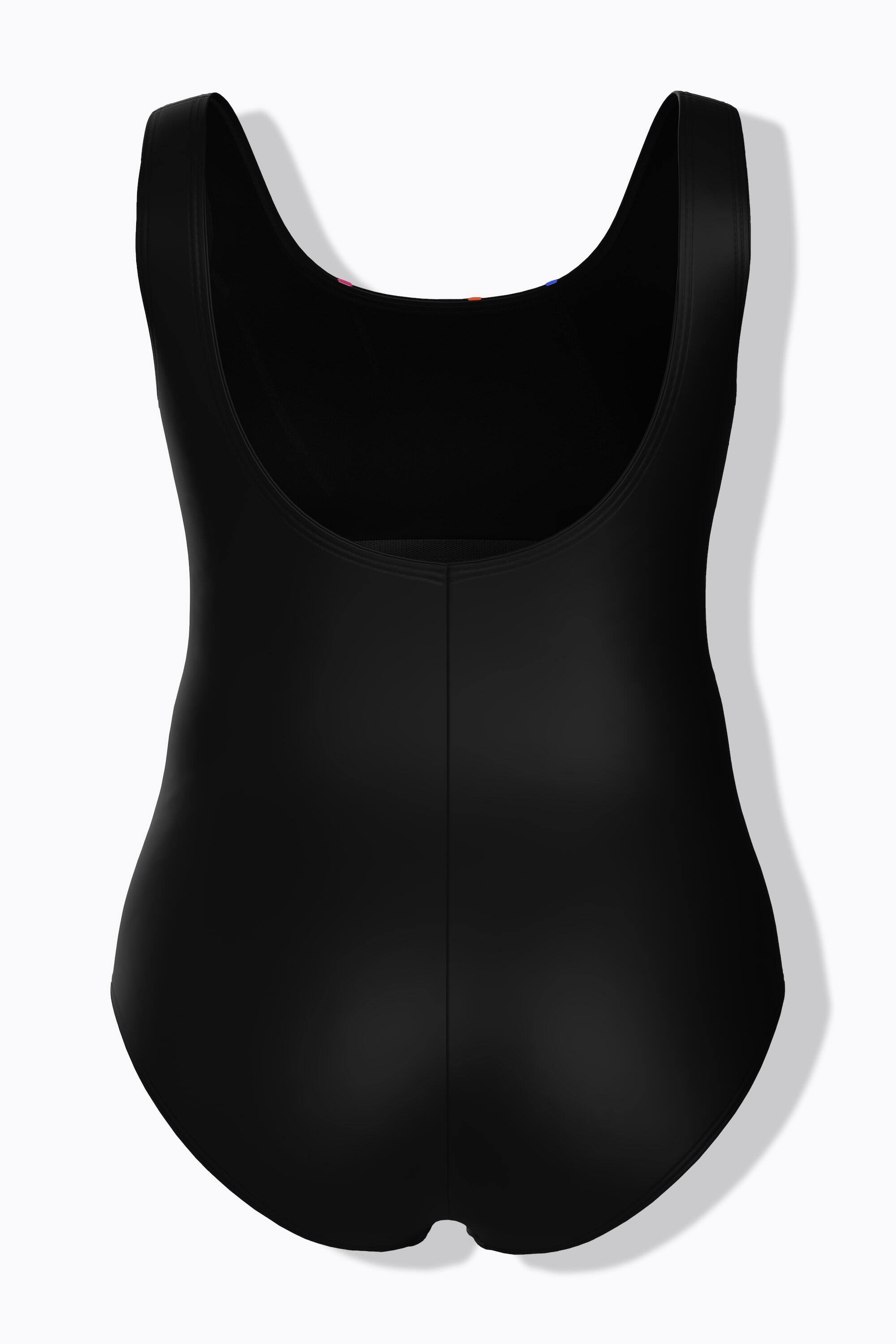 Femme Maillot de bain sans bonnets souples décolleté rond bandes colorées 7/7