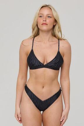 Femme Natation Bas de Bikini Coupe V Black Tiger
