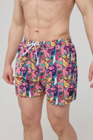 Herren Schwimmen Badeshorts Comic Book Candy