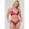 Pink Leopard Slip bikini cu tăietură în V