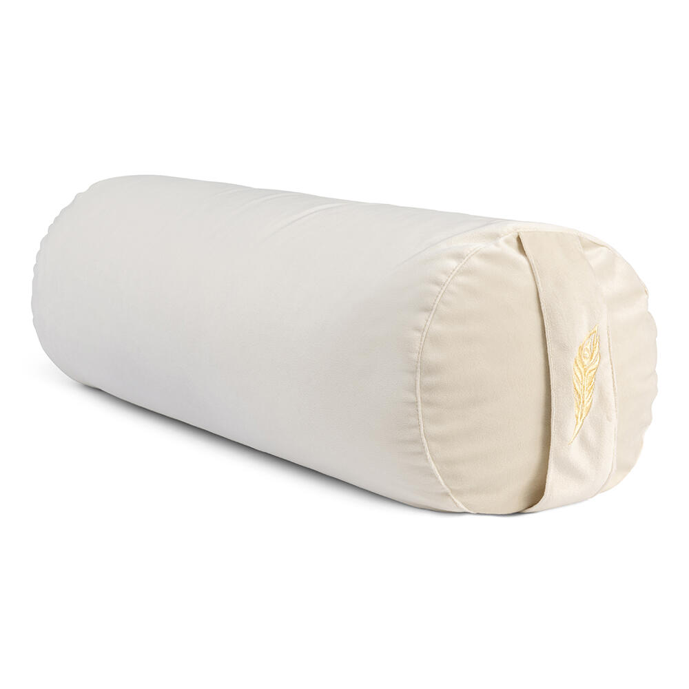 MINDBAAS MindBaas - Yoga Bolster - Eco - Creme -  Velvet - 60 x 20 (lengte x diameter)