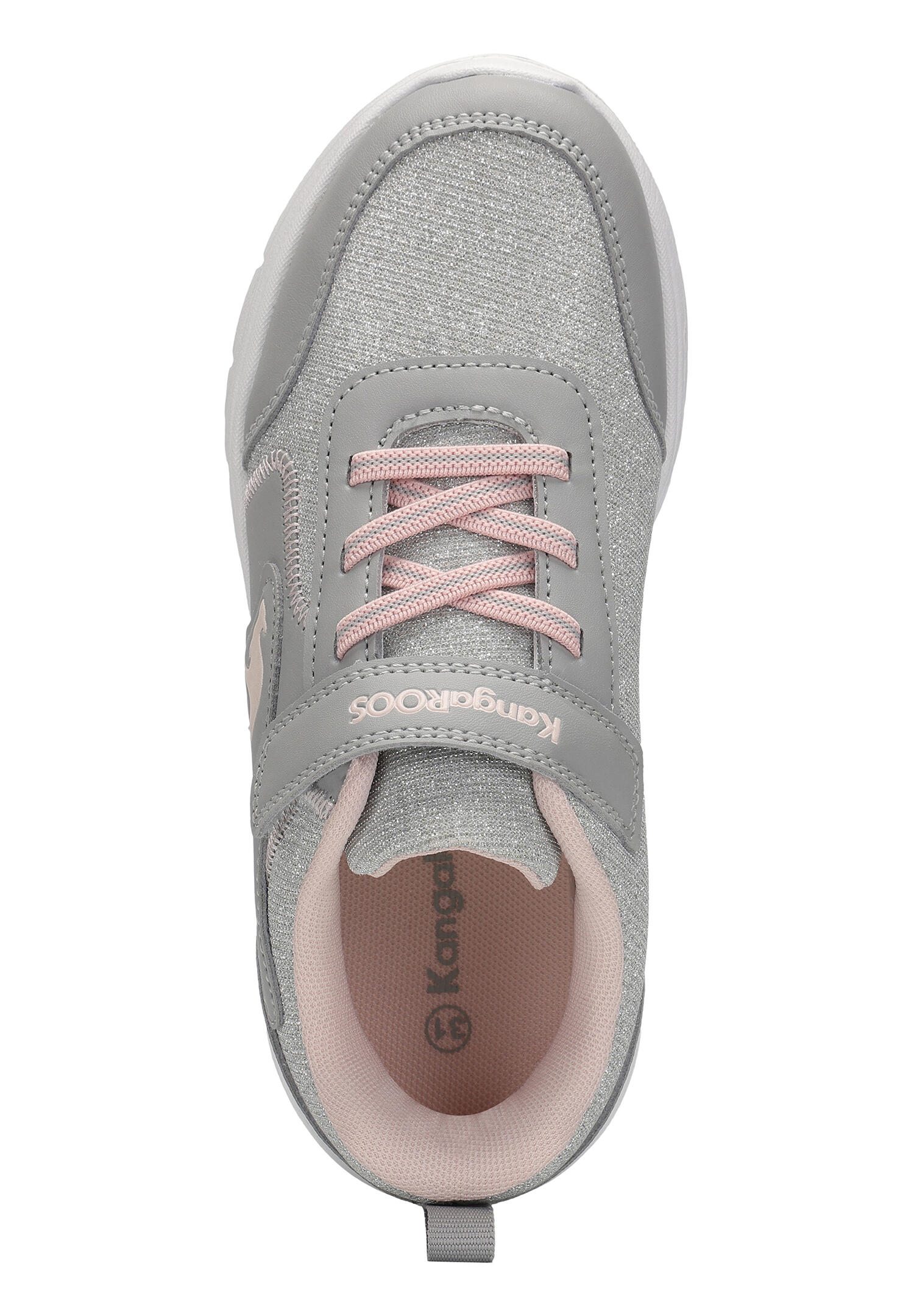 KangaROOS K-ETK ZIG EV Sneaker Kinder Schuhe Unisex 10408 000 2063 grau/rosa 6/7