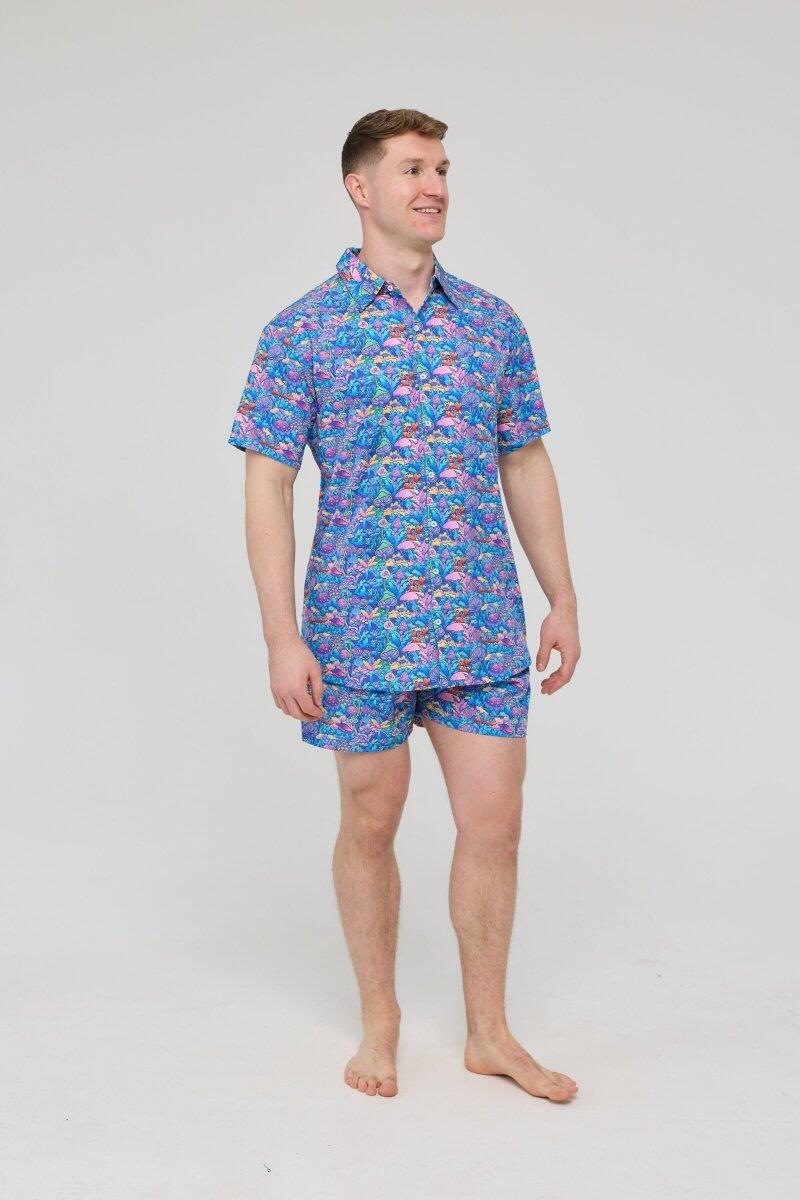 Heren Strand Kortmouwshirt How High 5/7