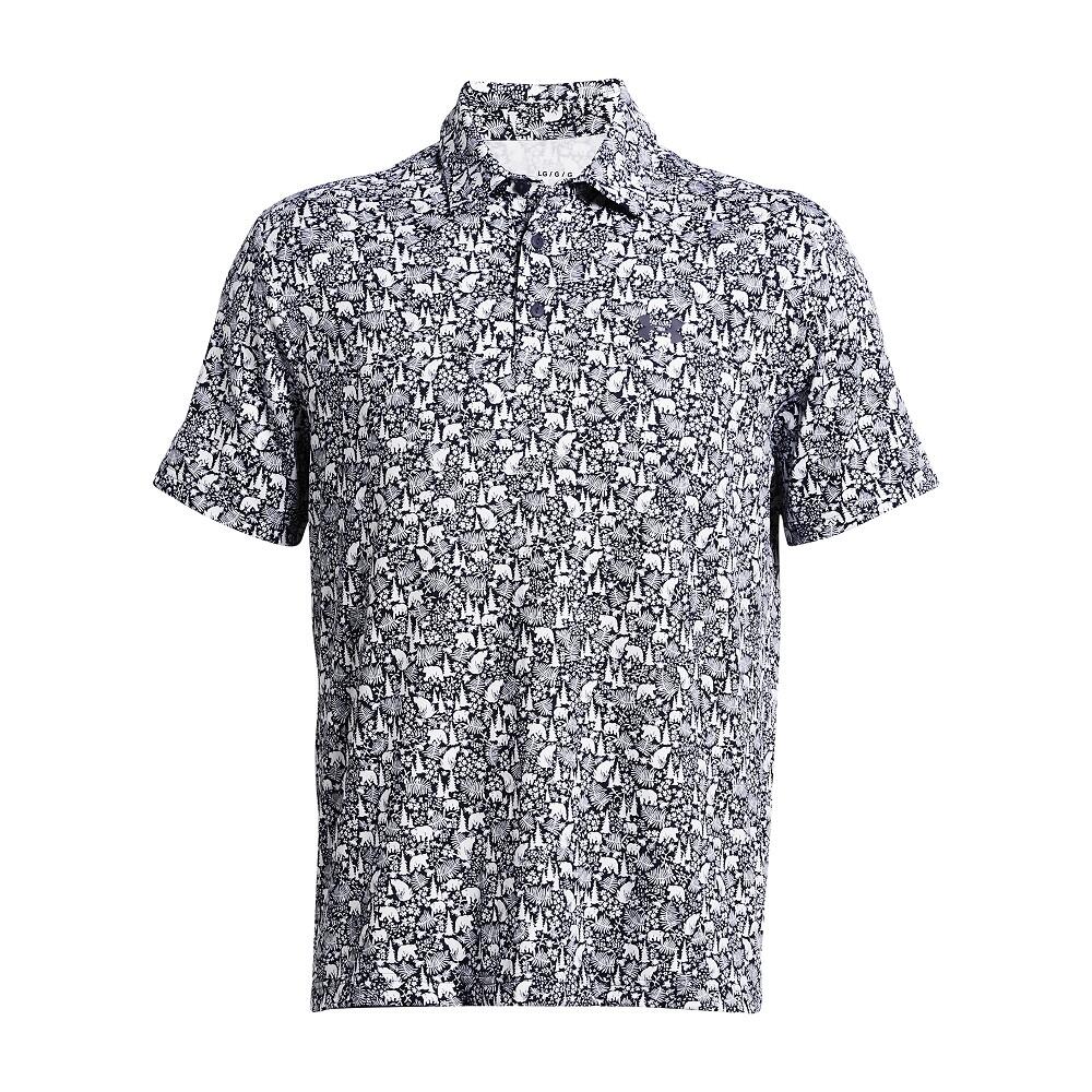 UNDER ARMOUR Under Armour Playoff Golfpolo 3.0 Printed-Bear Botanic Navy