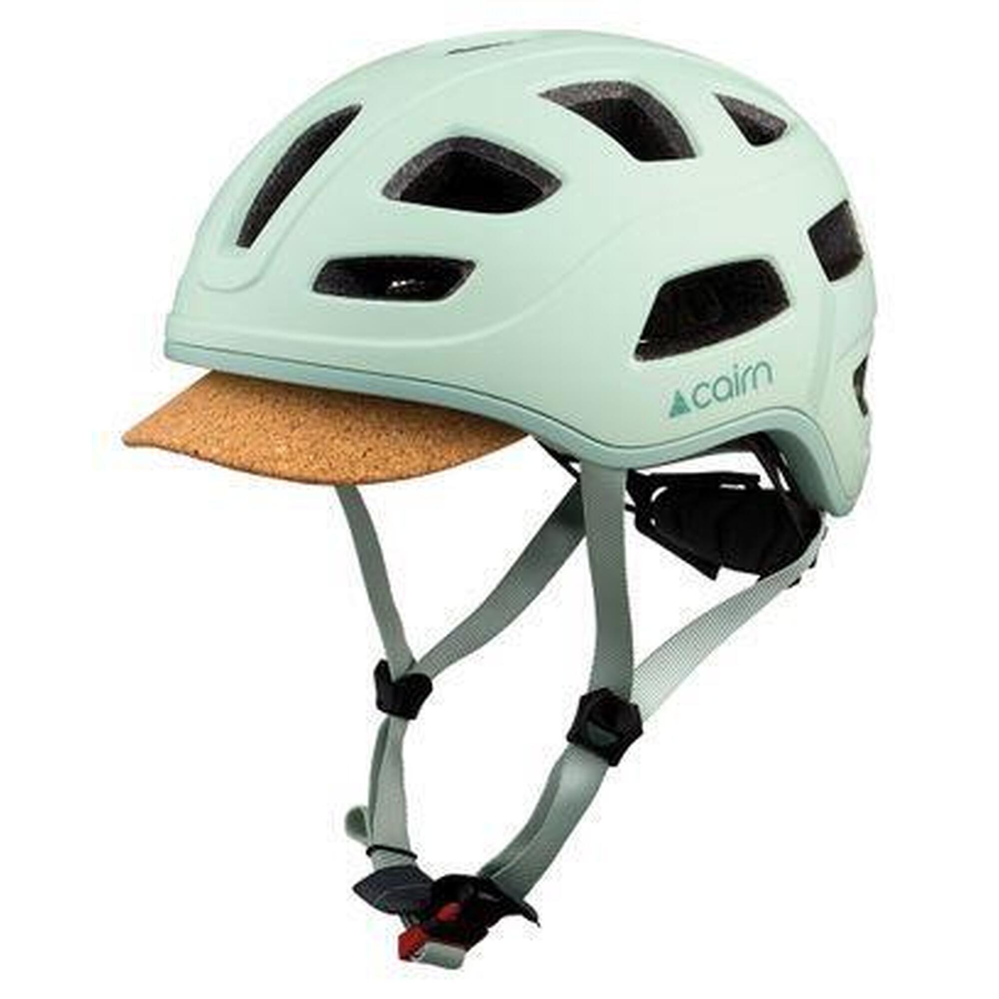 Cairn - Casque Ville Cairn Quartz Led Usb Mat Vert - Casque - Vert - 40 M - Decathlon