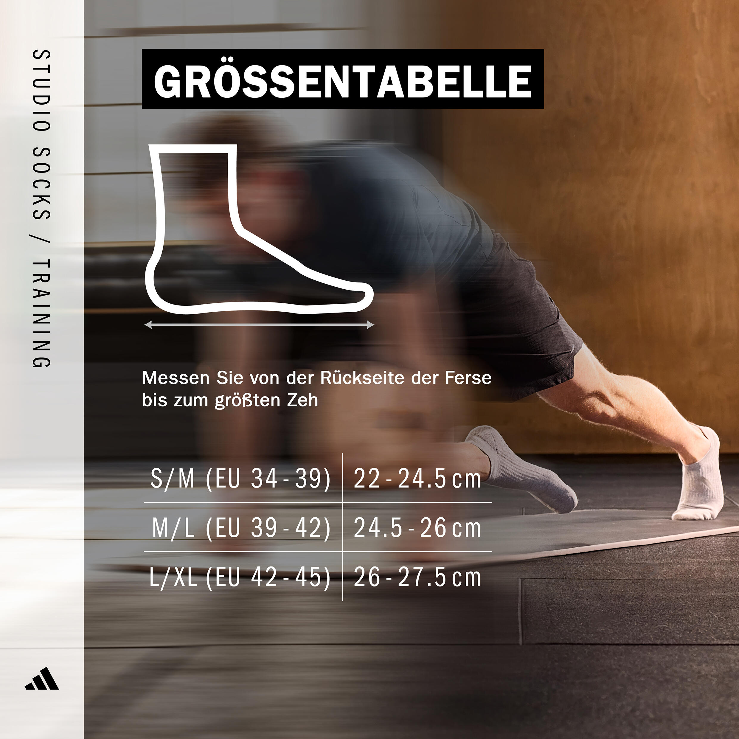 Adidas Studio Socks - Black - L/XL 7/7