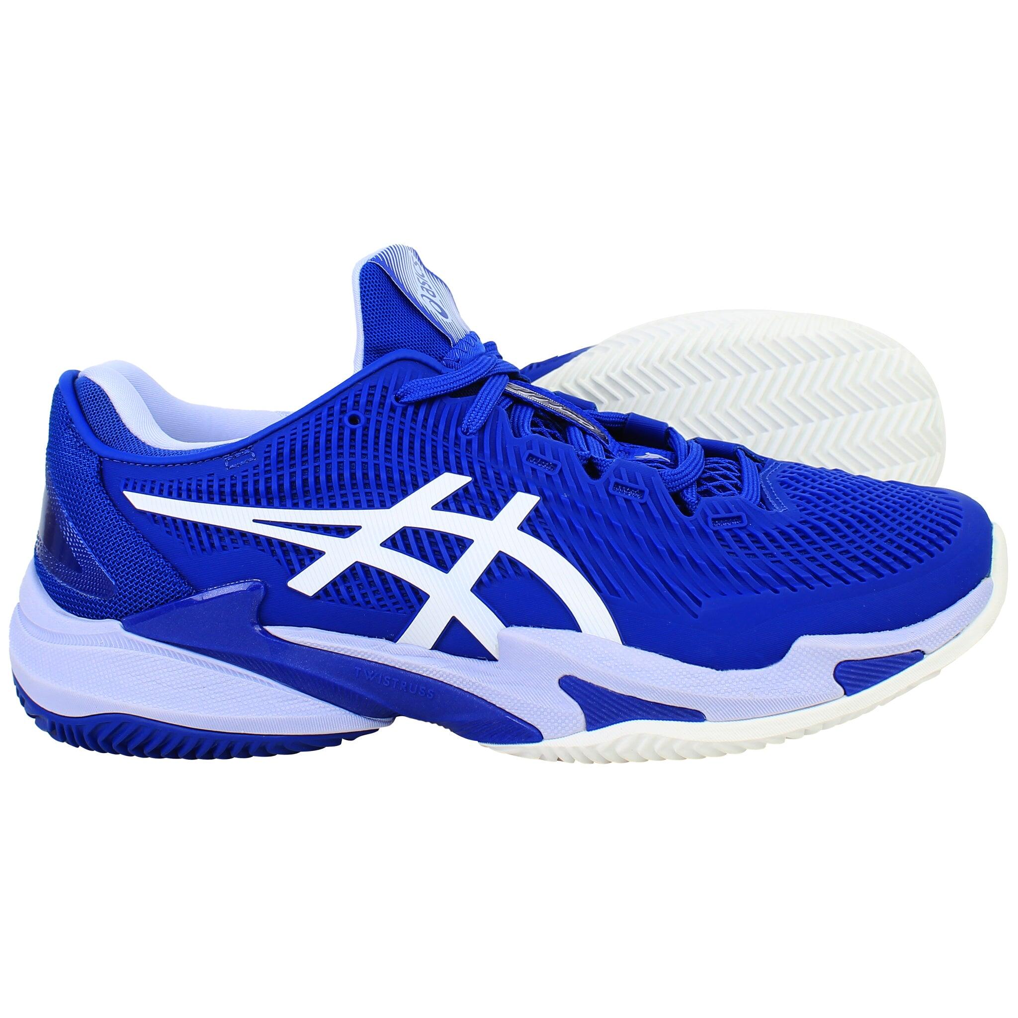 Asics Court FF 3 Novak Clay Mens Blue Tennis Shoes | Decathlon