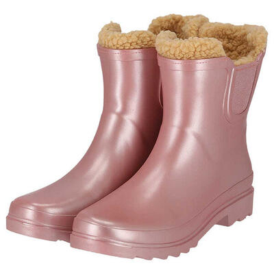Regenlaarzen chelsea dames - metallic - fake fur voering