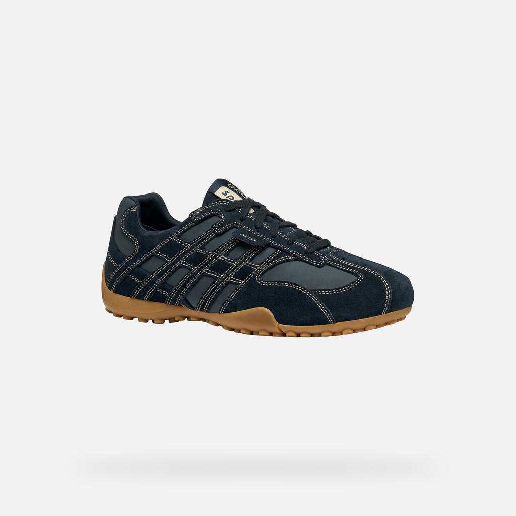 Geox U Snake Original Herren Leder Sneaker U55MNB 022EK C4002 Dunkelblau 3/7