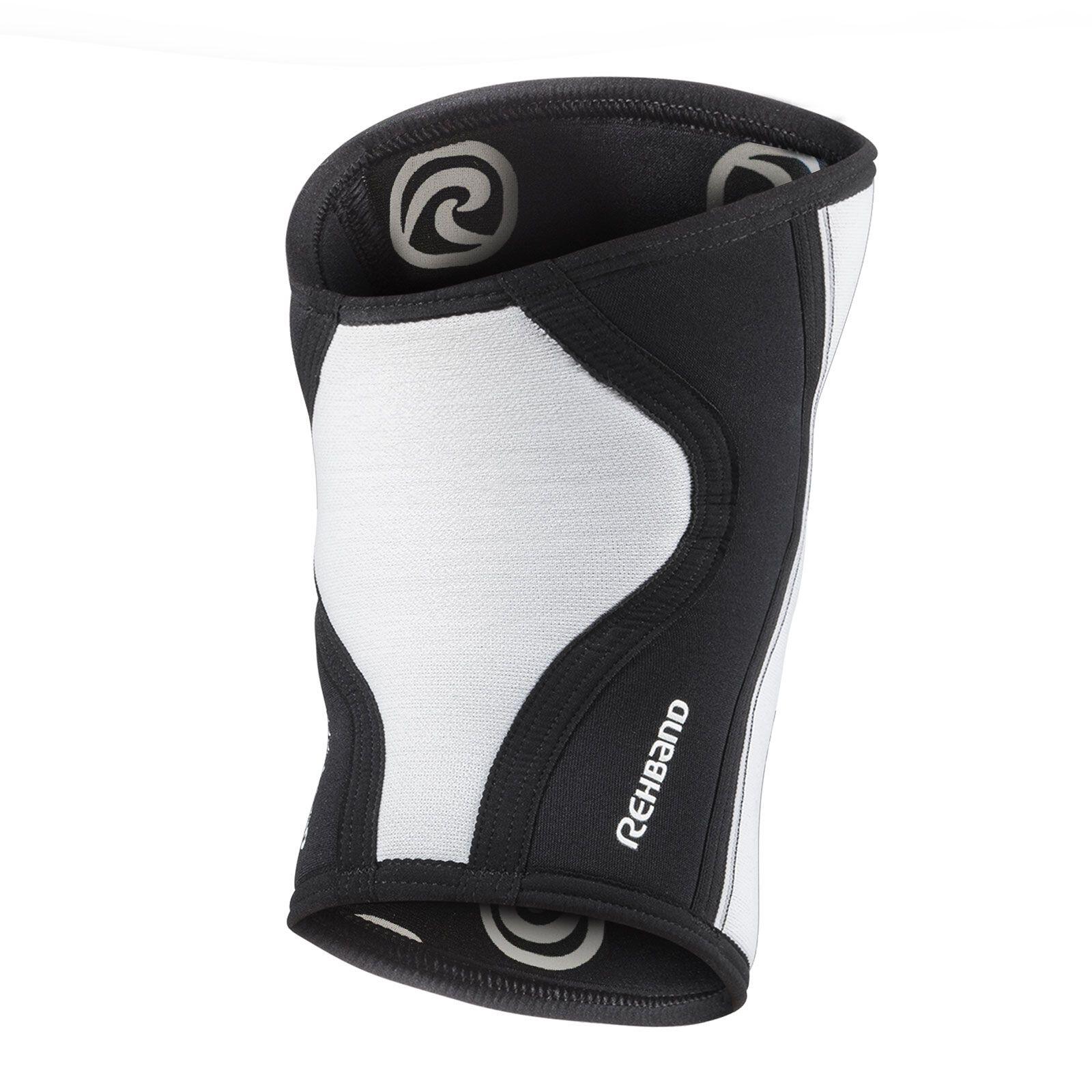Rehband X-RX Genouillère – 7mm Néoprène, Sangles Réglables, Haltérophilie, Noir, Taille L (1 Pièce)