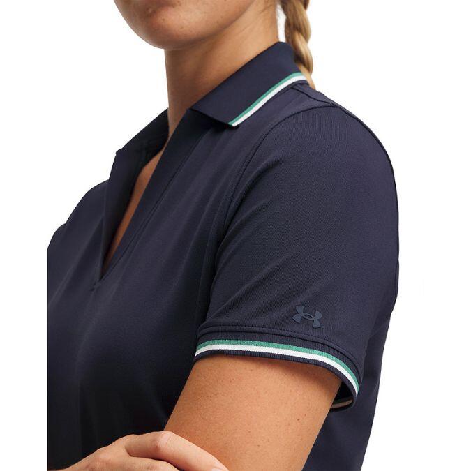 Under Armour Drive Dames Rib Polo Midnight Navy 2/3