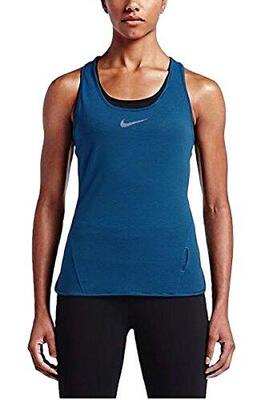 Nike dames aeroreact tanktop - blauw. maat xs