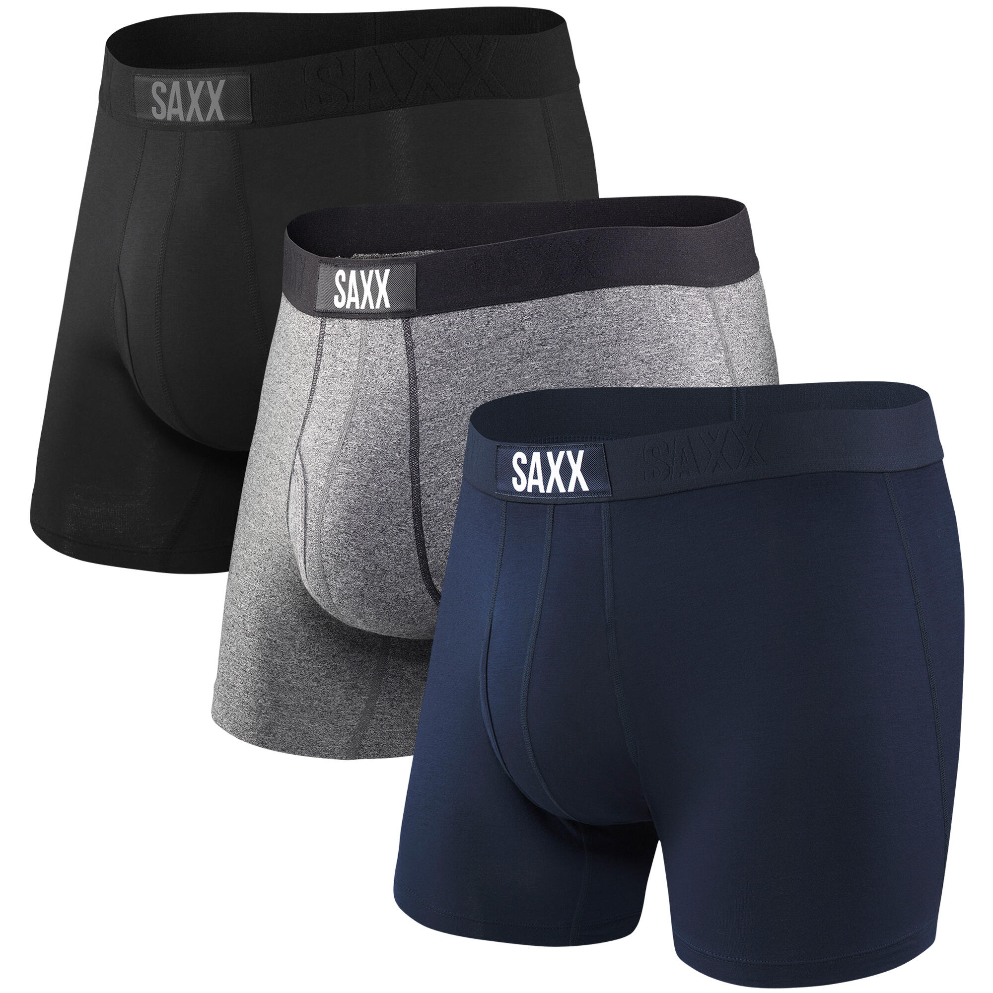 SAXX Saxx Boxer Pack de 3 Ultra Schwarze Grey Blue