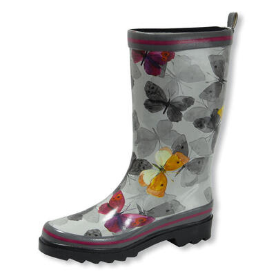 Gummistiefel wasserdicht bequem Damen - Schmetterling