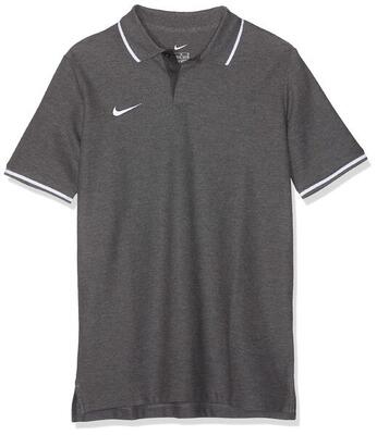 Nike club19 ss polo voor kinderen - houtskool heather/wit - xl