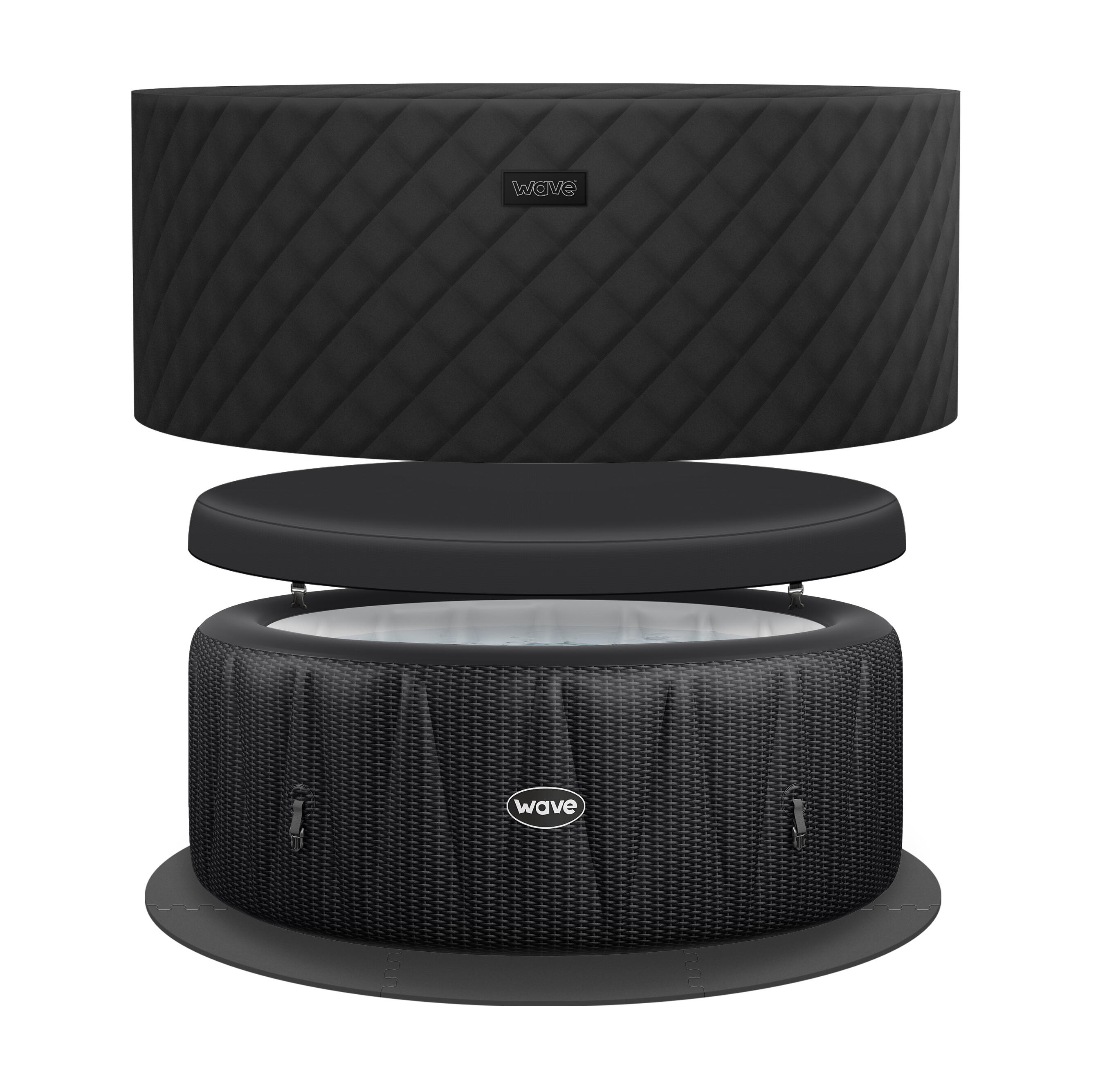 WAVE DIRECT Wave Atlantic | 4-Person Energy Efficient Inflatable Hot Tub Bundle