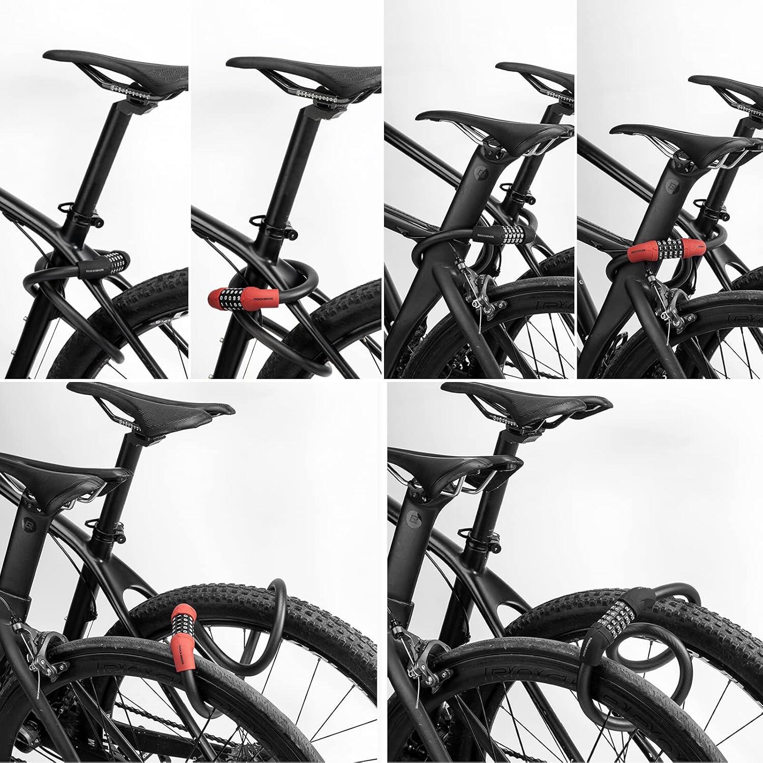 ROCKBROS Antivol Vélo à Code, Câble 5 Chiffres pour Vélo et Trottinette 5/6
