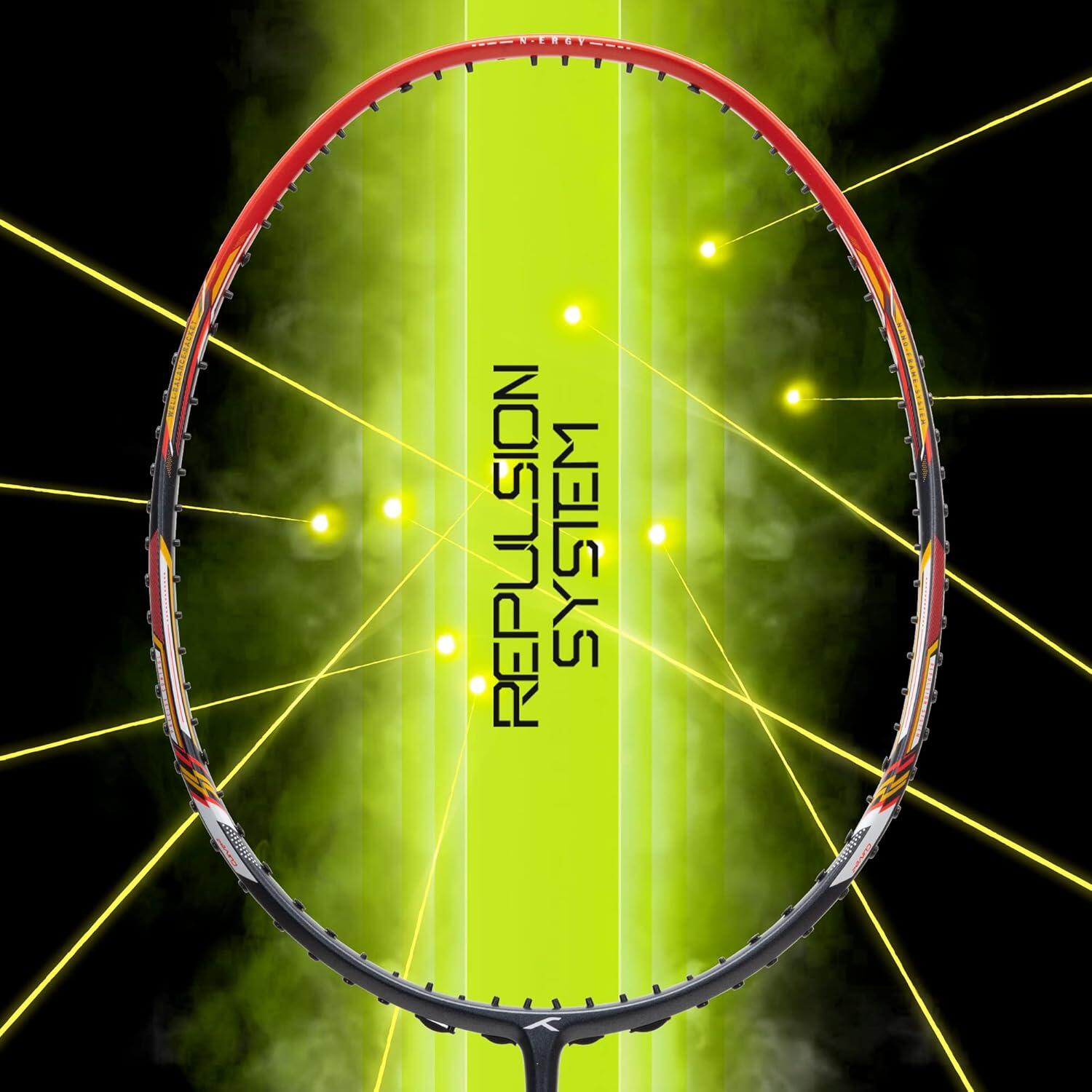N-ERGY 80 Carbon-Badmintonschläger Besaitet für Fortgeschrittene 2/6