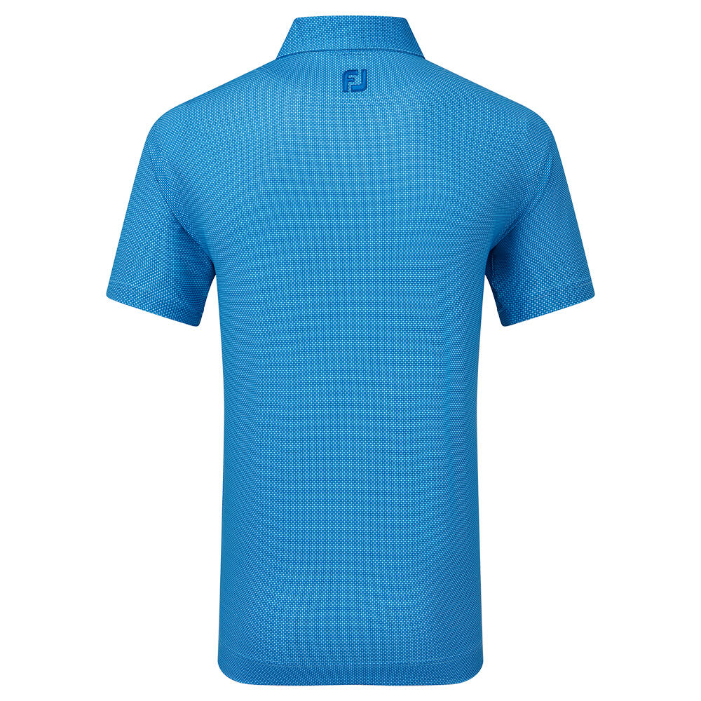 Golfpolo Heren Footjoy Octagon Print Lisle Blue Sky Maat M 2/5