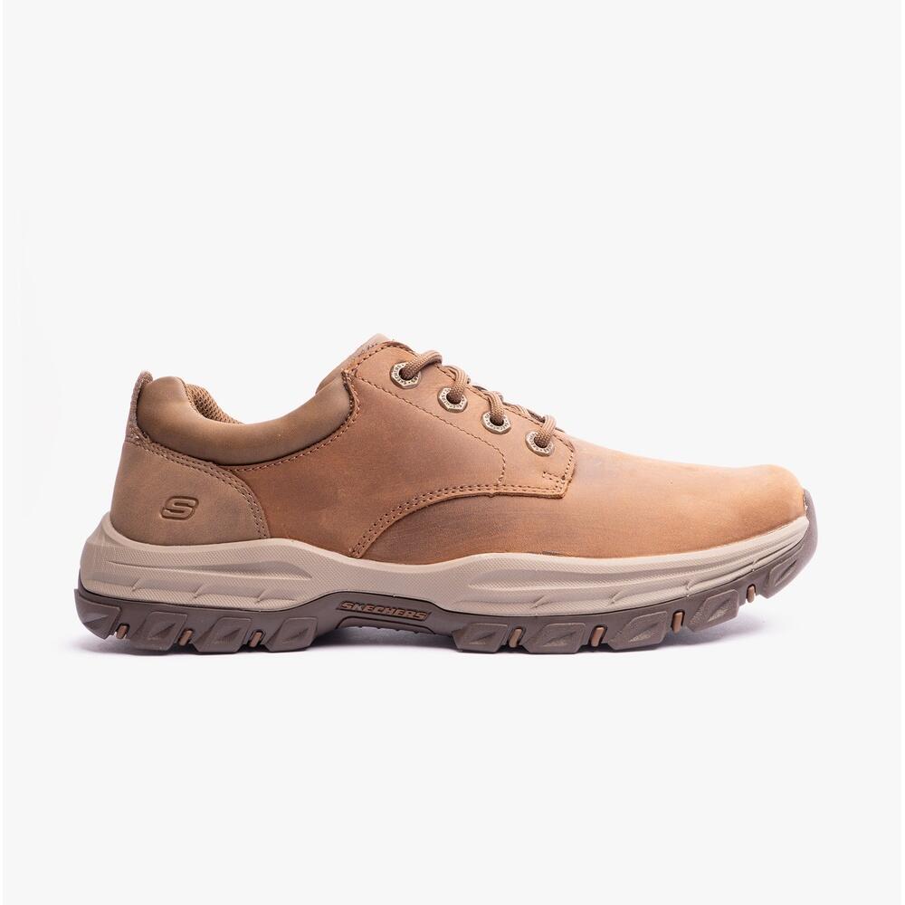 Skechers - Buty Męskie Skechers Relaxed Fit Brązowe 204920-dsrt Skórzane 45 - Baskets - Marron - Decathlon