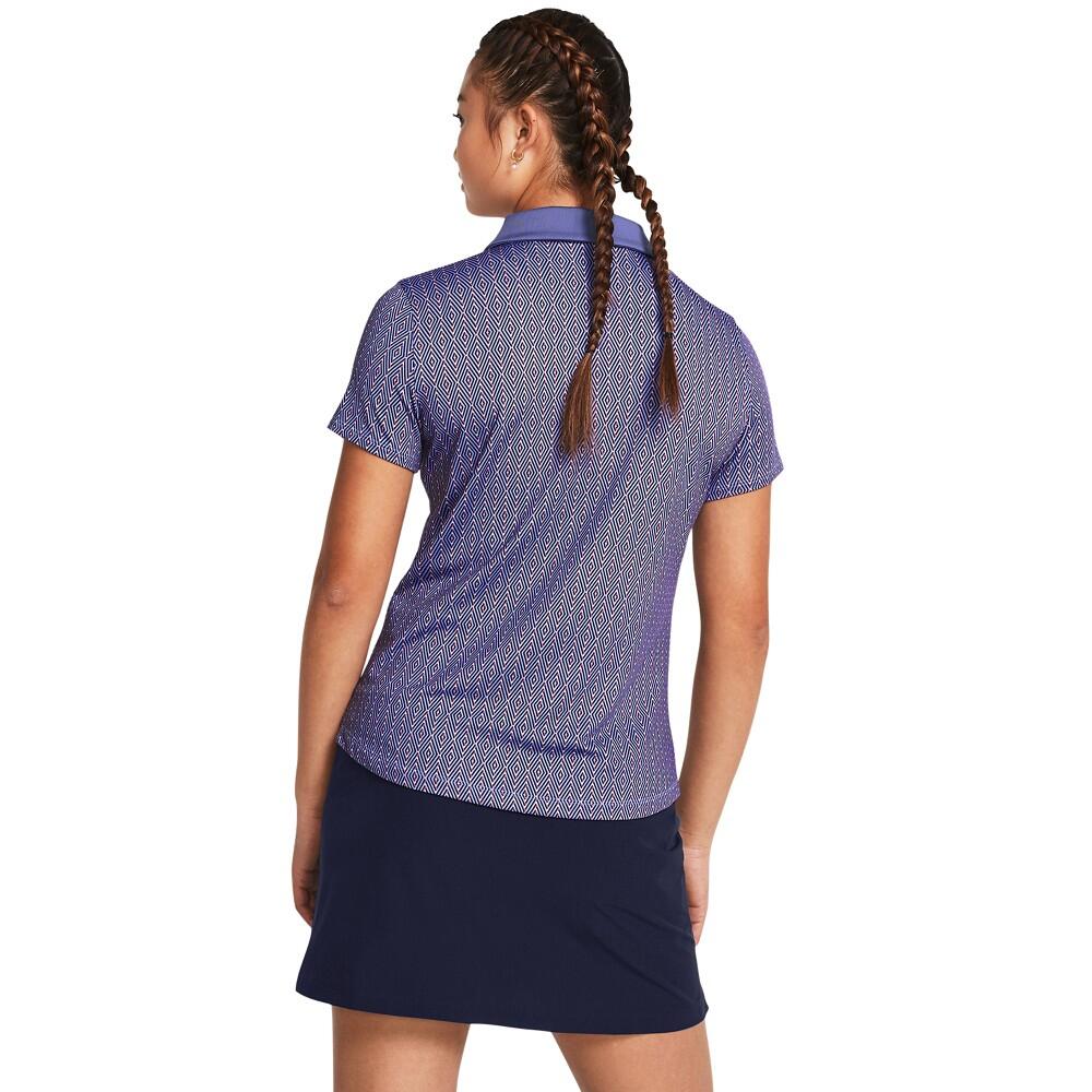 Dames Golfpolo Under Armour Playoff Ace Polo-Celeste Navy 3/4