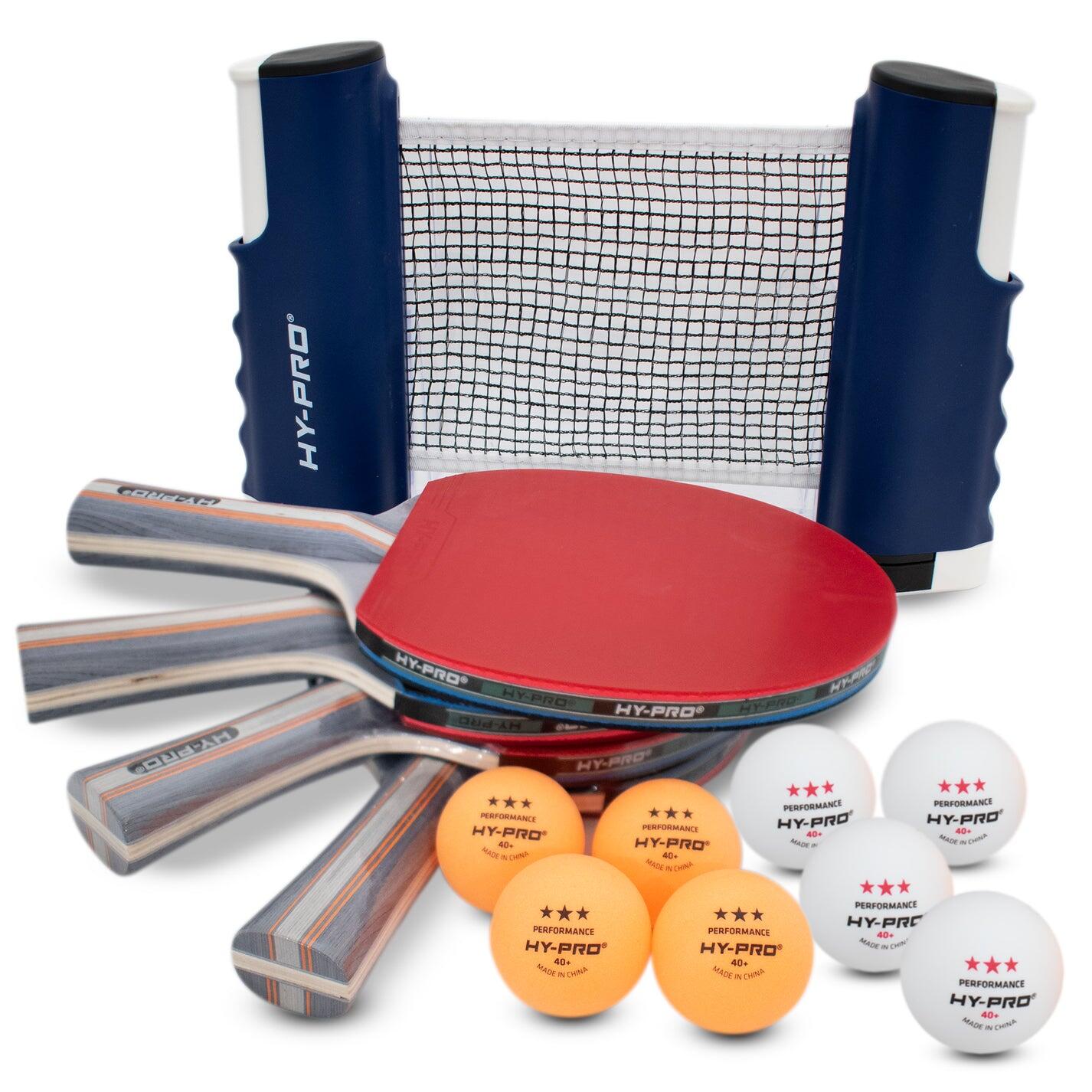 HY-PRO Hy-Pro Table Tennis Set with Retractable Table Tennis Net