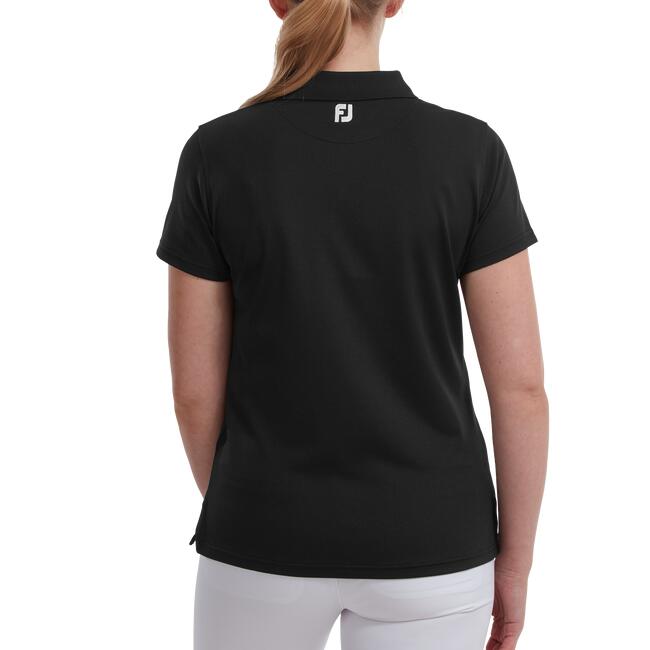 Footjoy Stretch Pique Dames Polo Shirt Zwart 2/3