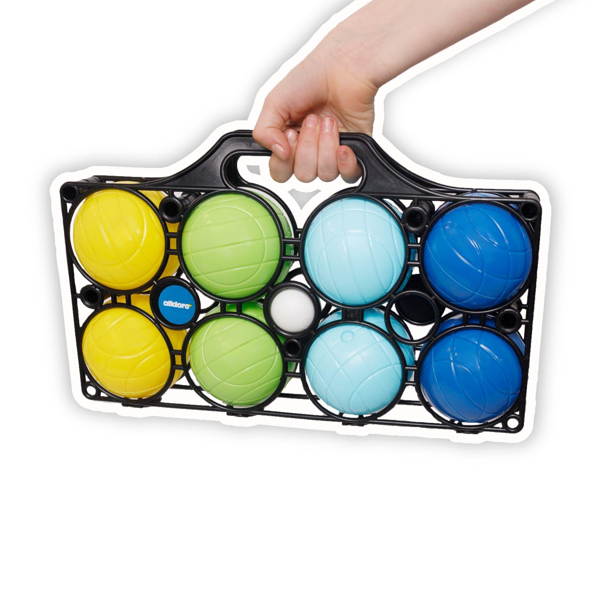 MIJOMA Boule Set - 6 Kugeln 7cm & Zielkugel Mit Tragekorb