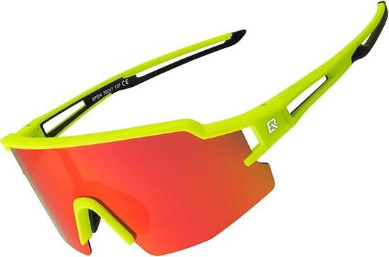 ROCKBROS Lunettes de Soleil Polarisées , Lunettes Cyclisme Demi-Monture