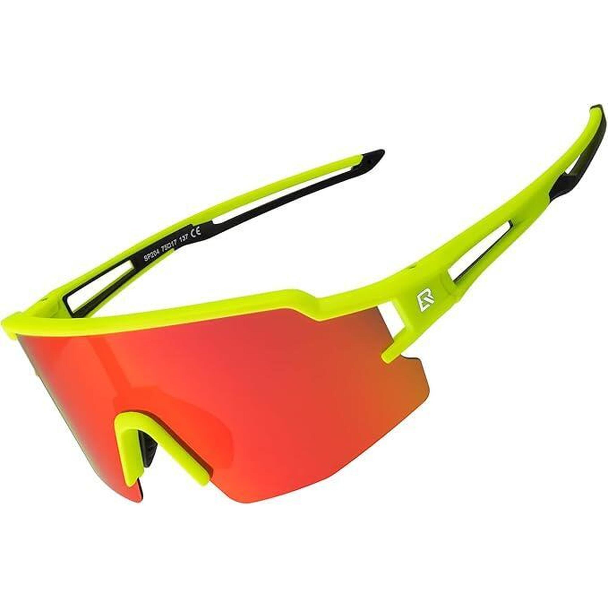 Rockbros - Rockbros Lunettes De Soleil Polarisées , Lunettes Cyclisme Demi-monture - Lunettes De Soleil - Jaune - No Size - Decathlon