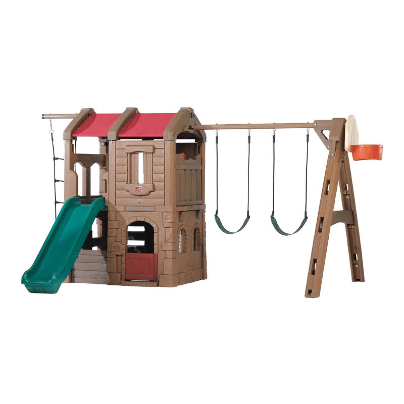 Step2 Naturally Playful Adventure Lodge Plac zabaw ze zjezdzalnia / hu?tawka