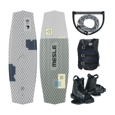 Wakeboard Set Liberty 128 cm mit Moto Bindung Leine Schwimmweste Kinder