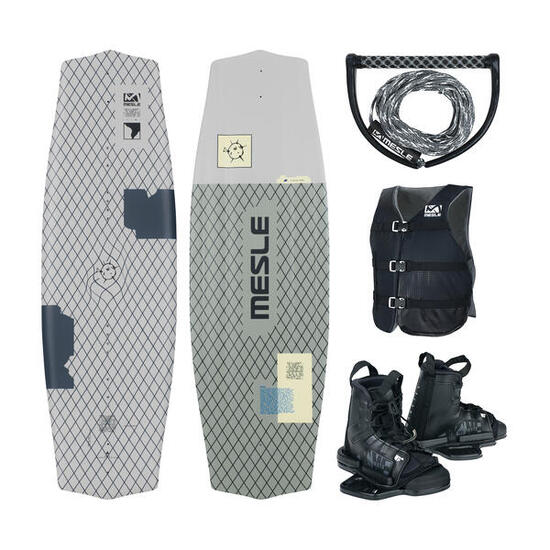Wakeboard Set Liberty 128 cm mit Moto Bindung Leine Schwimmweste Kinder