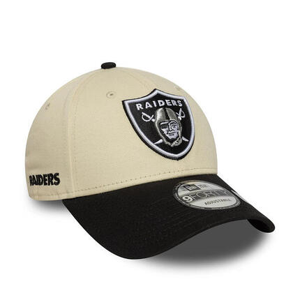 Casquette NFL Las Vegas Raiders New Era Wordmark 9FORTY Crème -New era