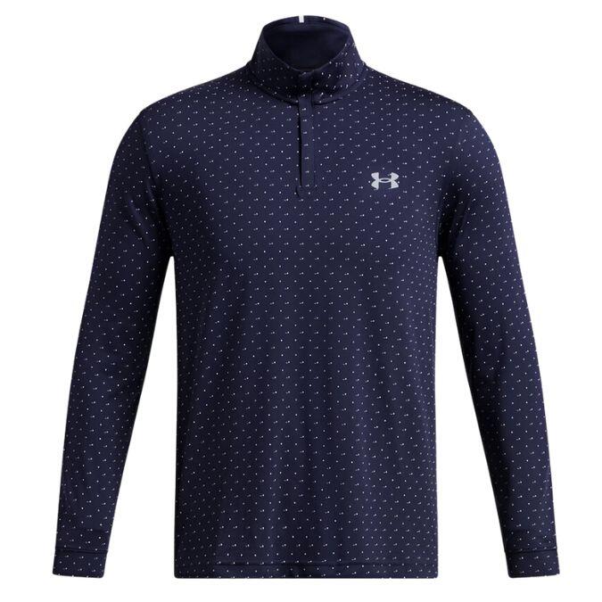 Under Armour Heren Playoff Printed 1/4 Zip Navy Wit Steel Maat XL 2/4