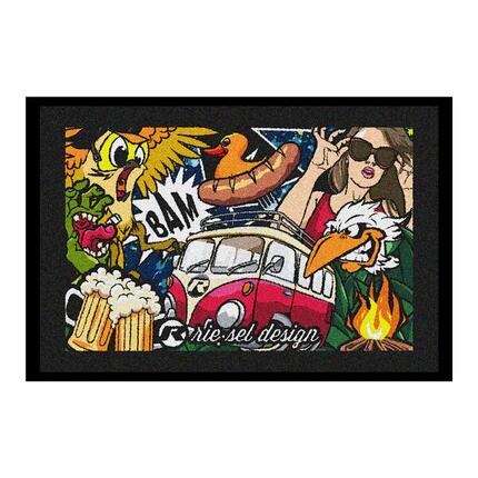 Riesel Design Camping-Fußmatte Wohnwagen Bus Caravan Wohnmobil Abstreicher 40x60