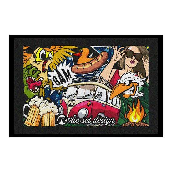 Riesel Design Camping-Fußmatte Wohnwagen Bus Caravan Wohnmobil Abstreicher 40x60