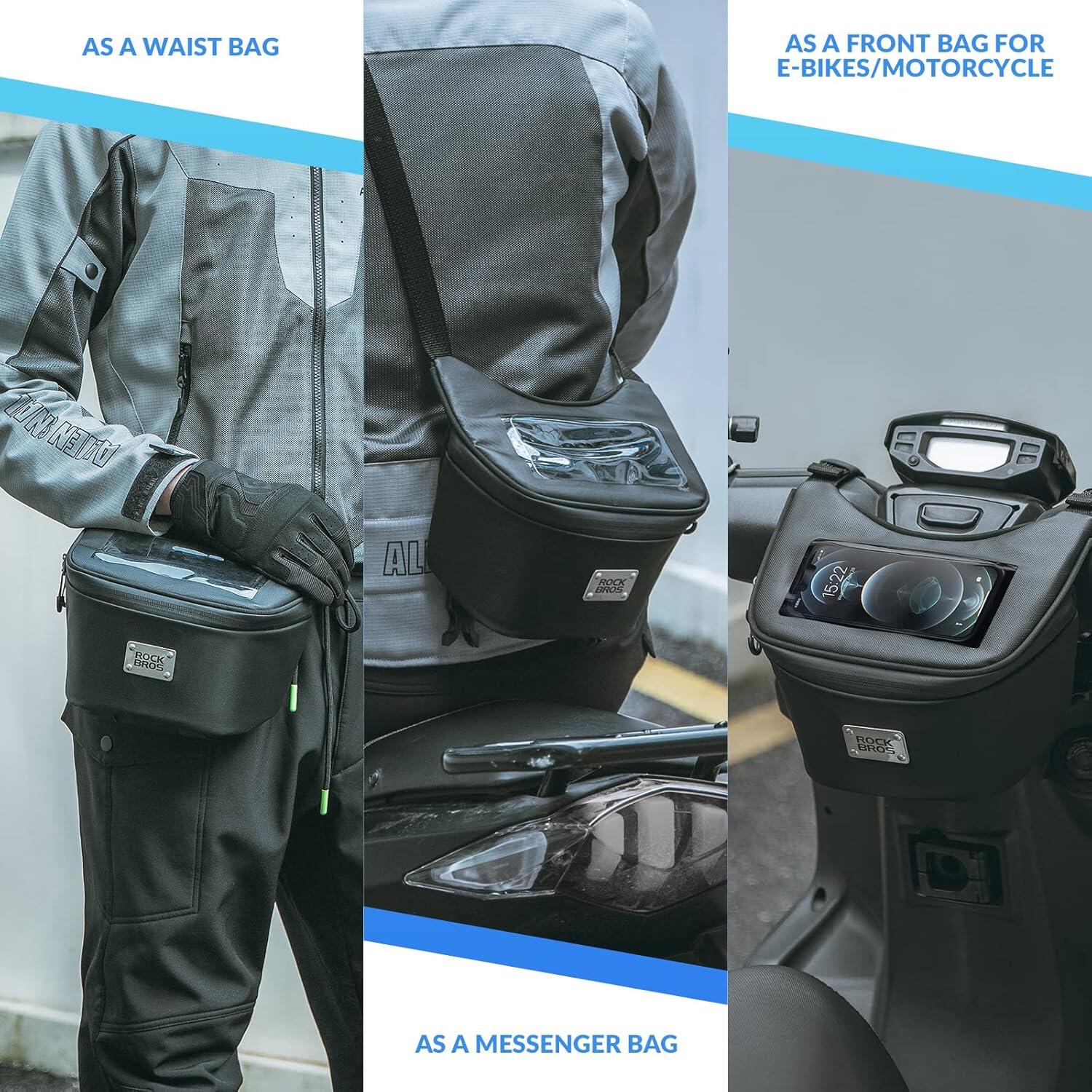 ROCKBROS Sacoche Moto 2L avec Écran Tactile et Housse de Pluie Avant 7/7