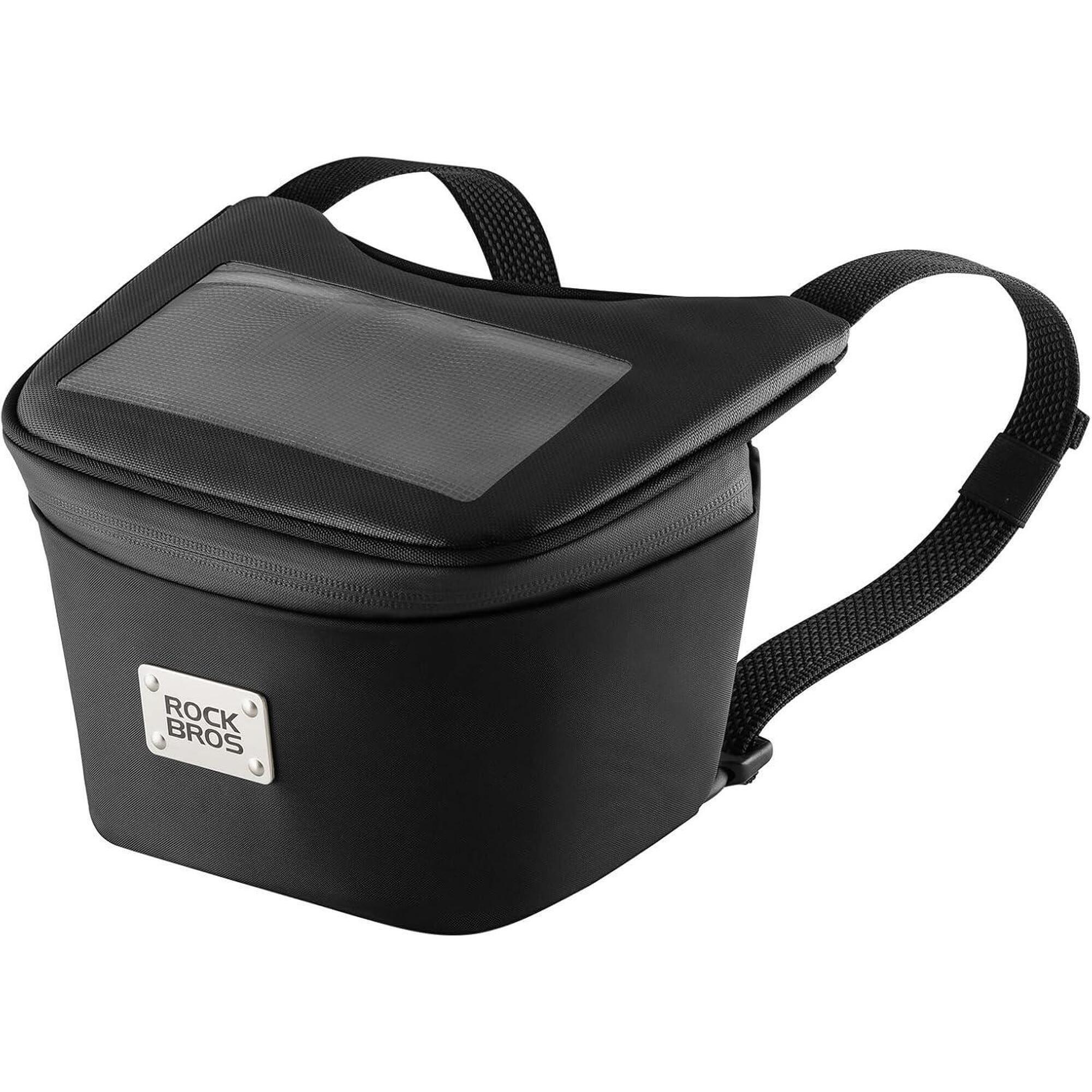 Rockbros - Rockbros Sacoche Moto 2l Avec Écran Tactile Et Housse De Pluie Avant - Sacoche De Guidon - Noir - 2 L - Decathlon