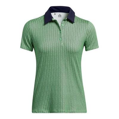 Dames golfpolo under armour playoff ace polo-matrix green navy